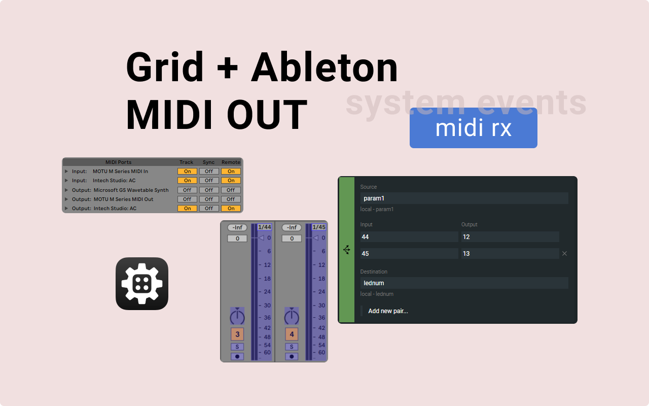 Receive MIDI from Ableton with Grid controllers