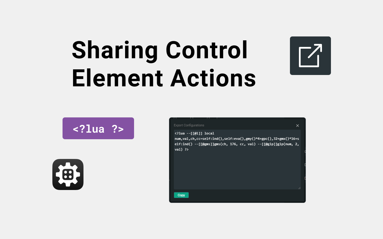 Sharing Control Element Actions