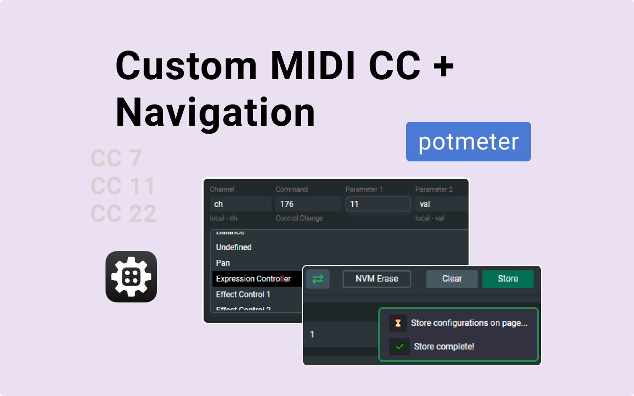 Navigation And Custom MIDI CC Messages